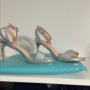 Dream Pairs Glittery Silver Heels